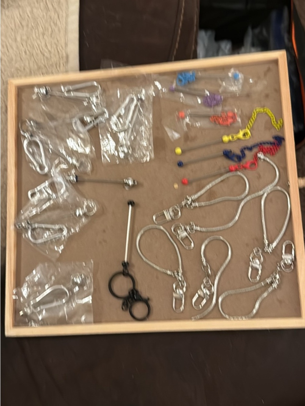 Key chain chains to decorate with beads